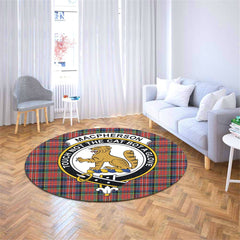 MacPherson Ancient Tartan Crest Round Rug