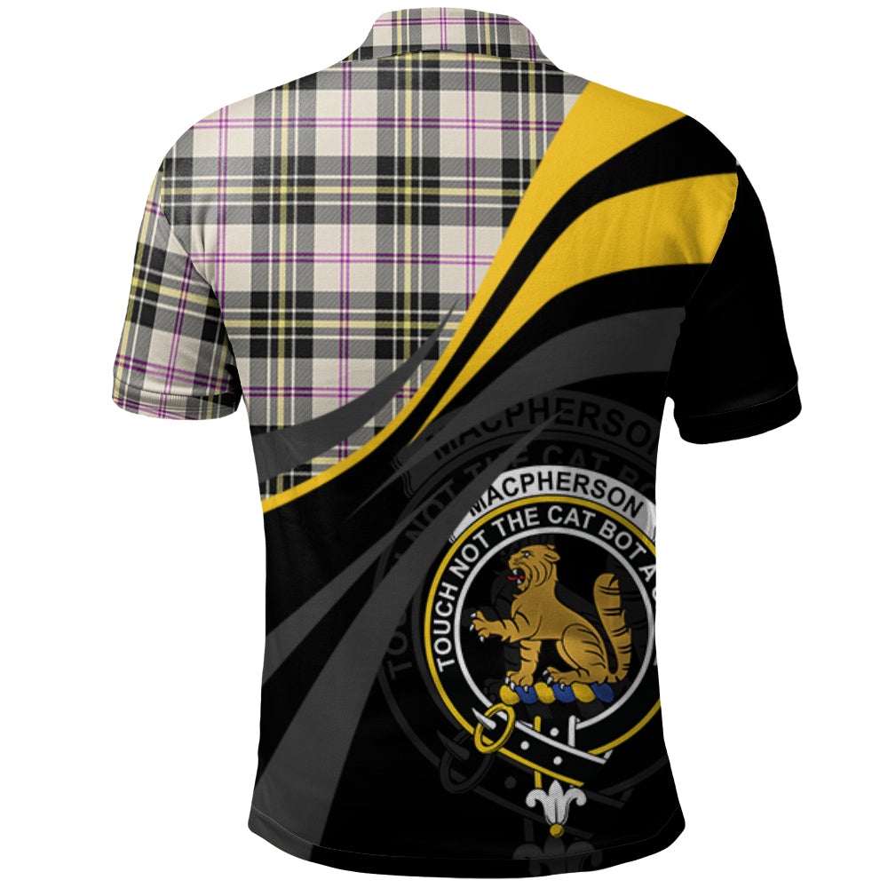 MacPherson Dress Ancient Tartan Polo Shirt - Royal Coat Of Arms Style