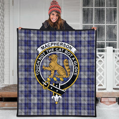 MacPherson Dress Blue Tartan Crest Quilt