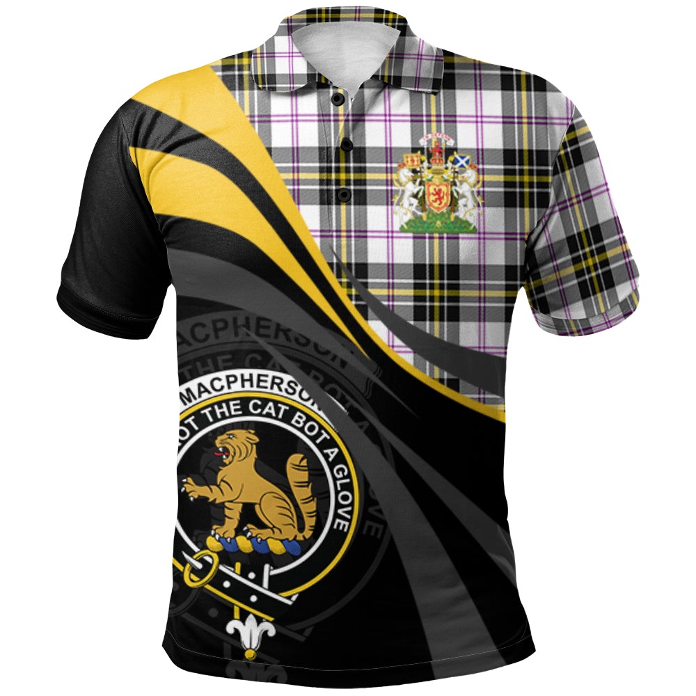 MacPherson Dress Modern Tartan Polo Shirt - Royal Coat Of Arms Style