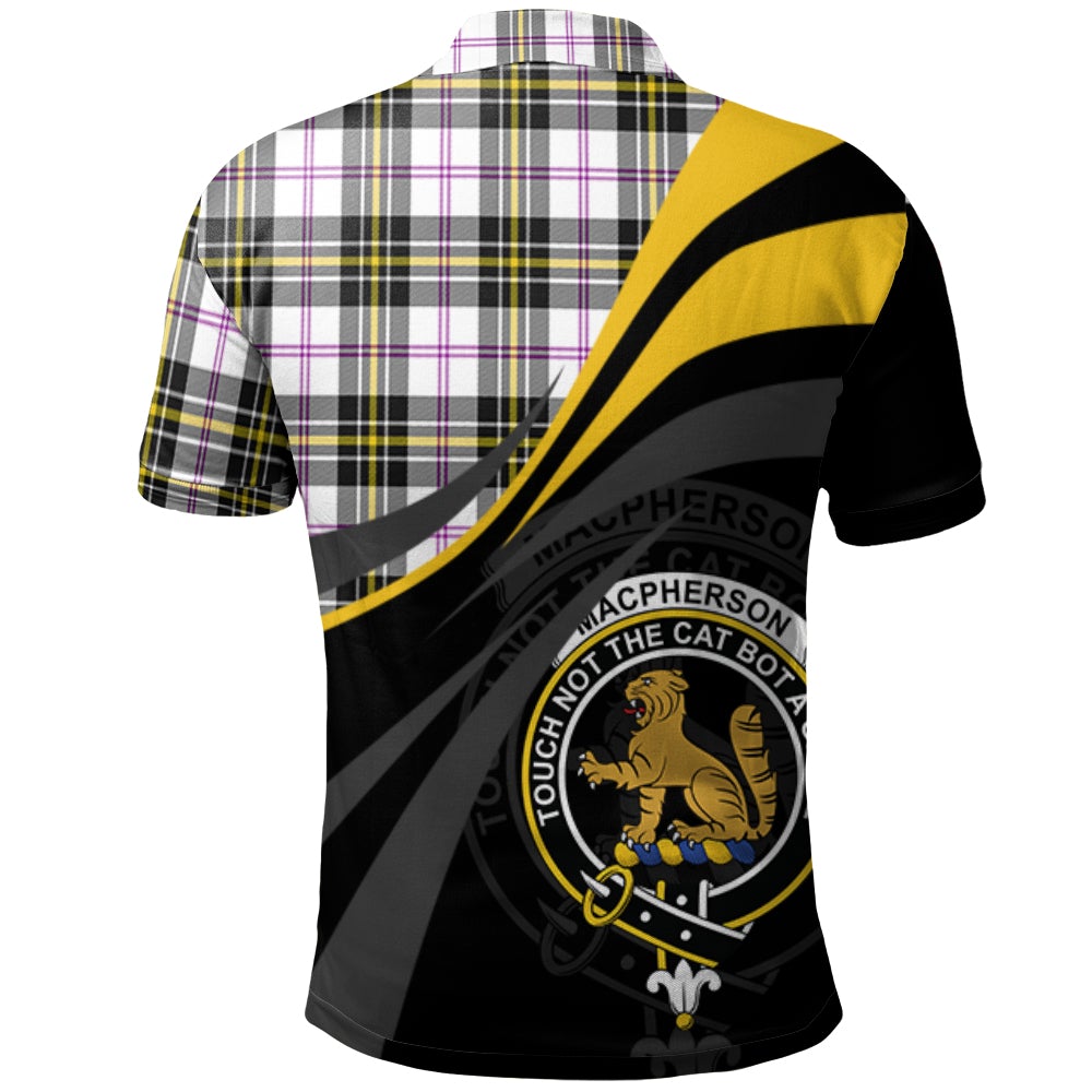 MacPherson Dress Modern Tartan Polo Shirt - Royal Coat Of Arms Style