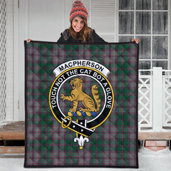 MacPherson Gathering Tartan Crest Quilt