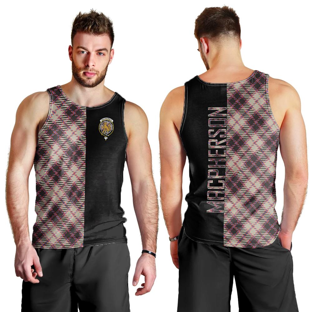MacPherson Hunting Ancient Tartan Crest Men's Tank Top - Cross Style