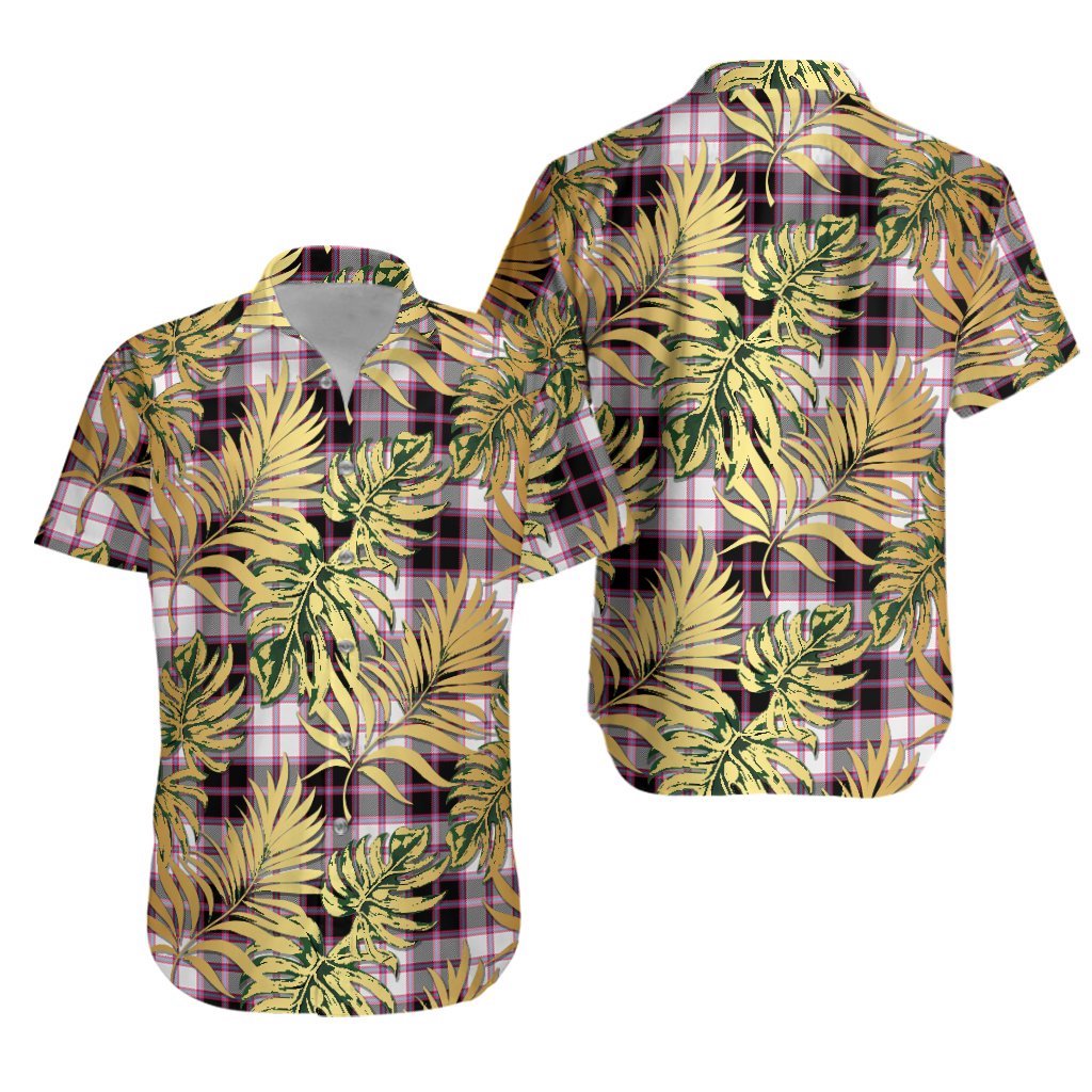 MacPherson Hunting Modern Tartan Vintage Leaves Hawaiian Shirt