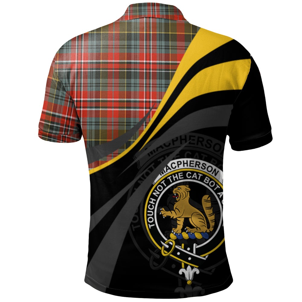 MacPherson Weathered Tartan Polo Shirt - Royal Coat Of Arms Style