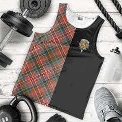 MacPherson Weathered Tartan Crest Men's Tank Top - Cross Style