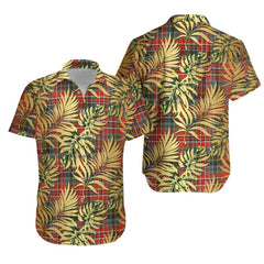 MacPherson Weathered Tartan Vintage Leaves Hawaiian Shirt