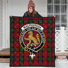 MacPherson of Cluny Tartan Crest Quilt