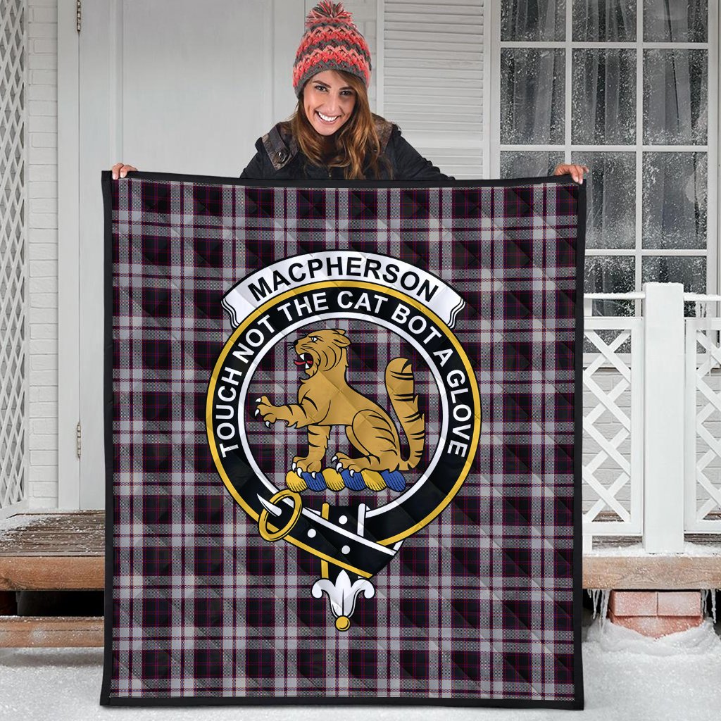MacPherson of Pitmain Tartan Crest Quilt