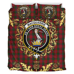 MacQuarrie 04 Tartan Crest Bedding Set - Golden Thistle Style