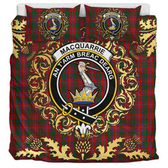 MacQuarrie 04 Tartan Crest Bedding Set - Golden Thistle Style