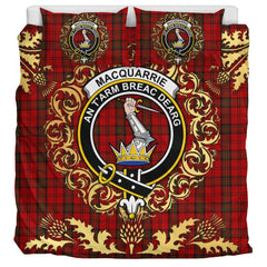 MacQuarrie 06 Tartan Crest Bedding Set - Golden Thistle Style