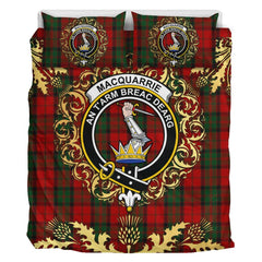 MacQuarrie 07 Tartan Crest Bedding Set - Golden Thistle Style