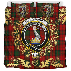 MacQuarrie 07 Tartan Crest Bedding Set - Golden Thistle Style