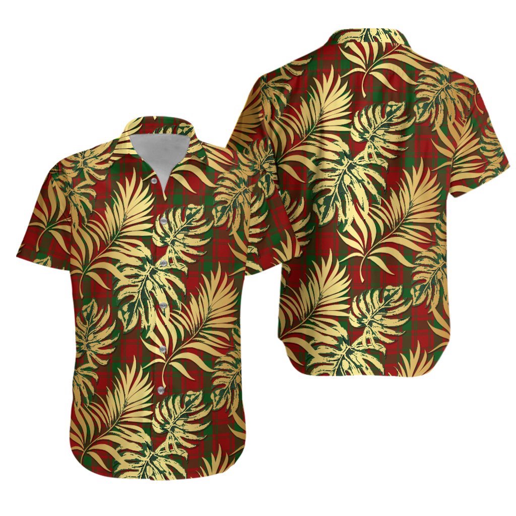 MacQuarrie Tartan Vintage Leaves Hawaiian Shirt