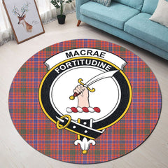 MacRae Ancient Tartan Crest Round Rug