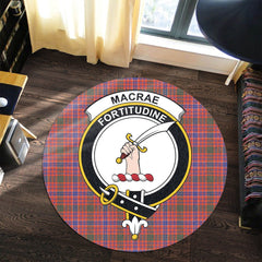 MacRae Ancient Tartan Crest Round Rug