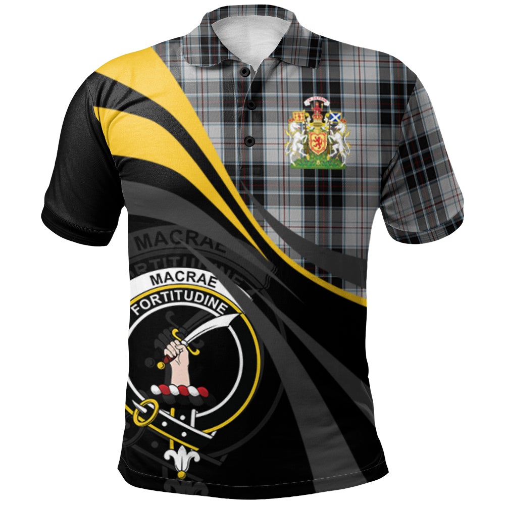 MacRae Dress Tartan Polo Shirt - Royal Coat Of Arms Style