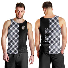 MacRae Dress Modern Tartan Crest Men's Tank Top - Cross Style