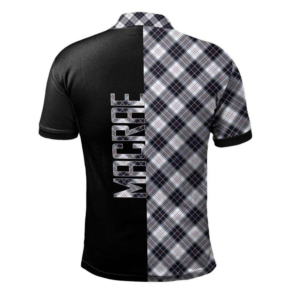 MacRae Dress Modern Tartan Polo Shirt Half of Me - Cross Style