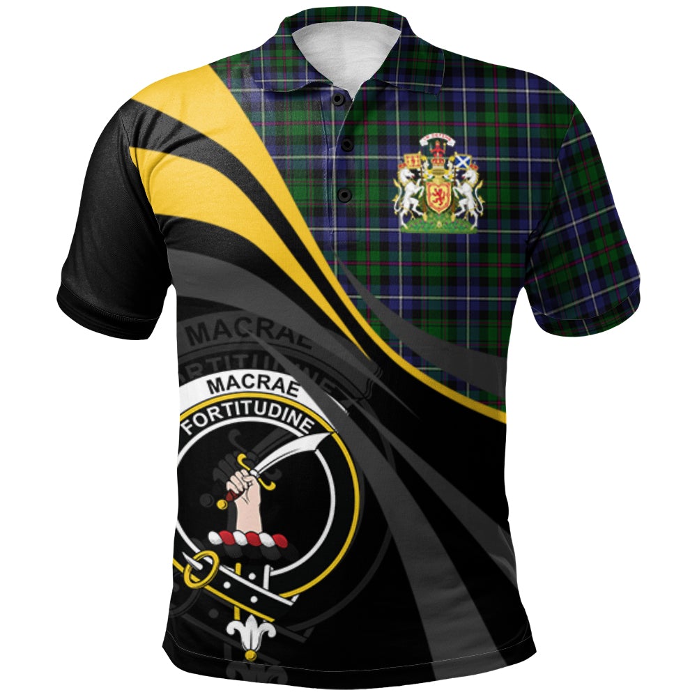 MacRae Hunting 02 Tartan Polo Shirt - Royal Coat Of Arms Style