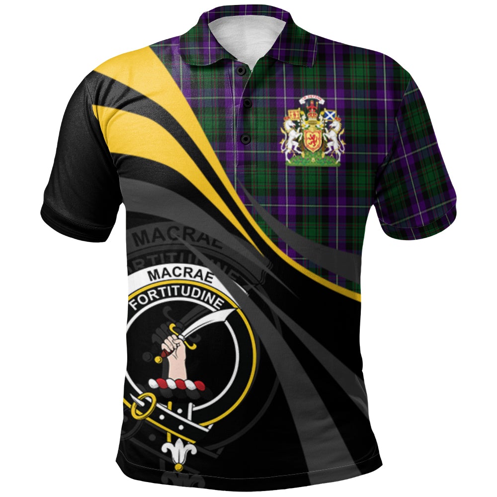 MacRae Hunting 03 Tartan Polo Shirt - Royal Coat Of Arms Style