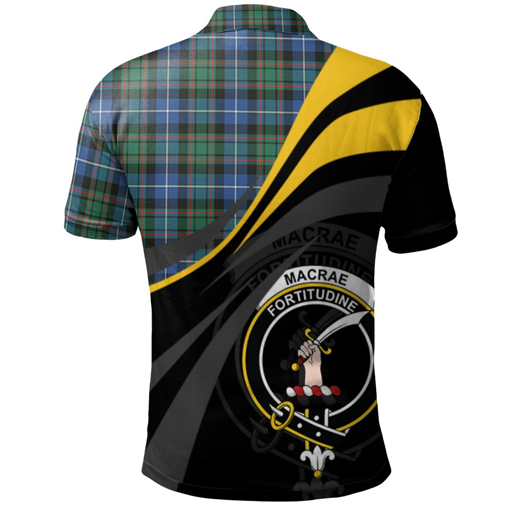 MacRae Hunting Ancient Tartan Polo Shirt - Royal Coat Of Arms Style