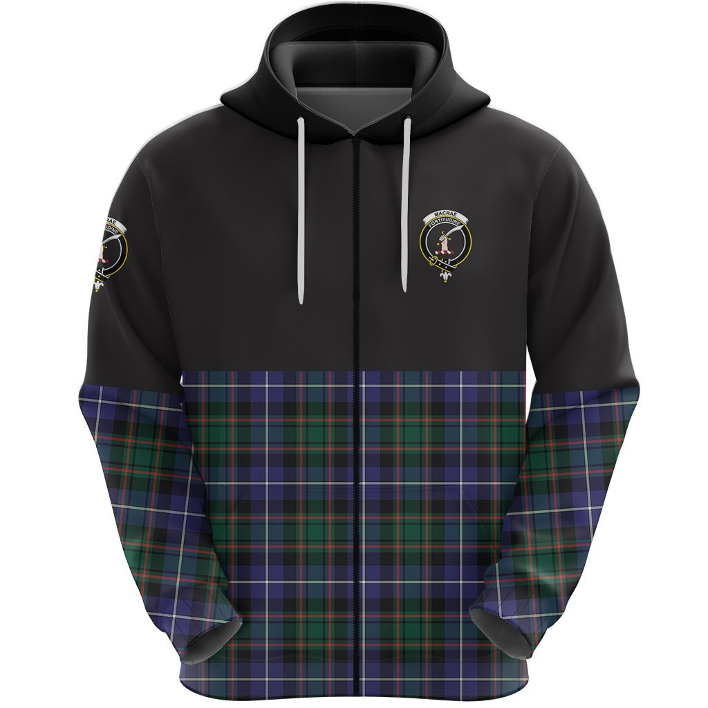 MacRae Hunting Modern Clan Half Of Tartan Zipper Hoodie