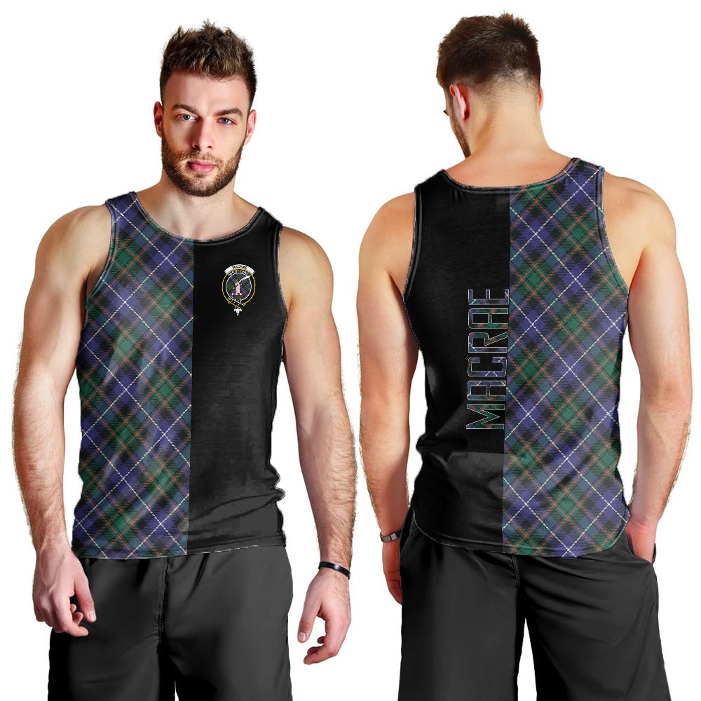 MacRae Hunting Modern Tartan Crest Men's Tank Top - Cross Style