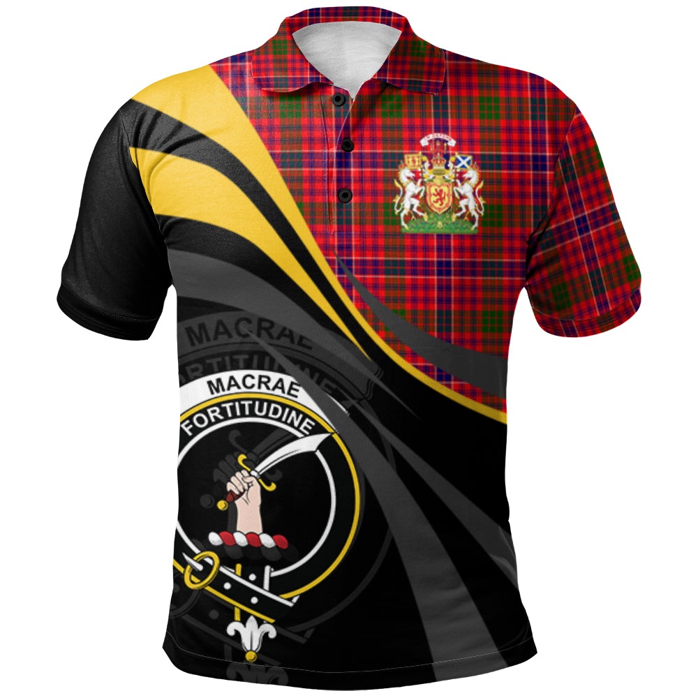 MacRae Modern Tartan Polo Shirt - Royal Coat Of Arms Style