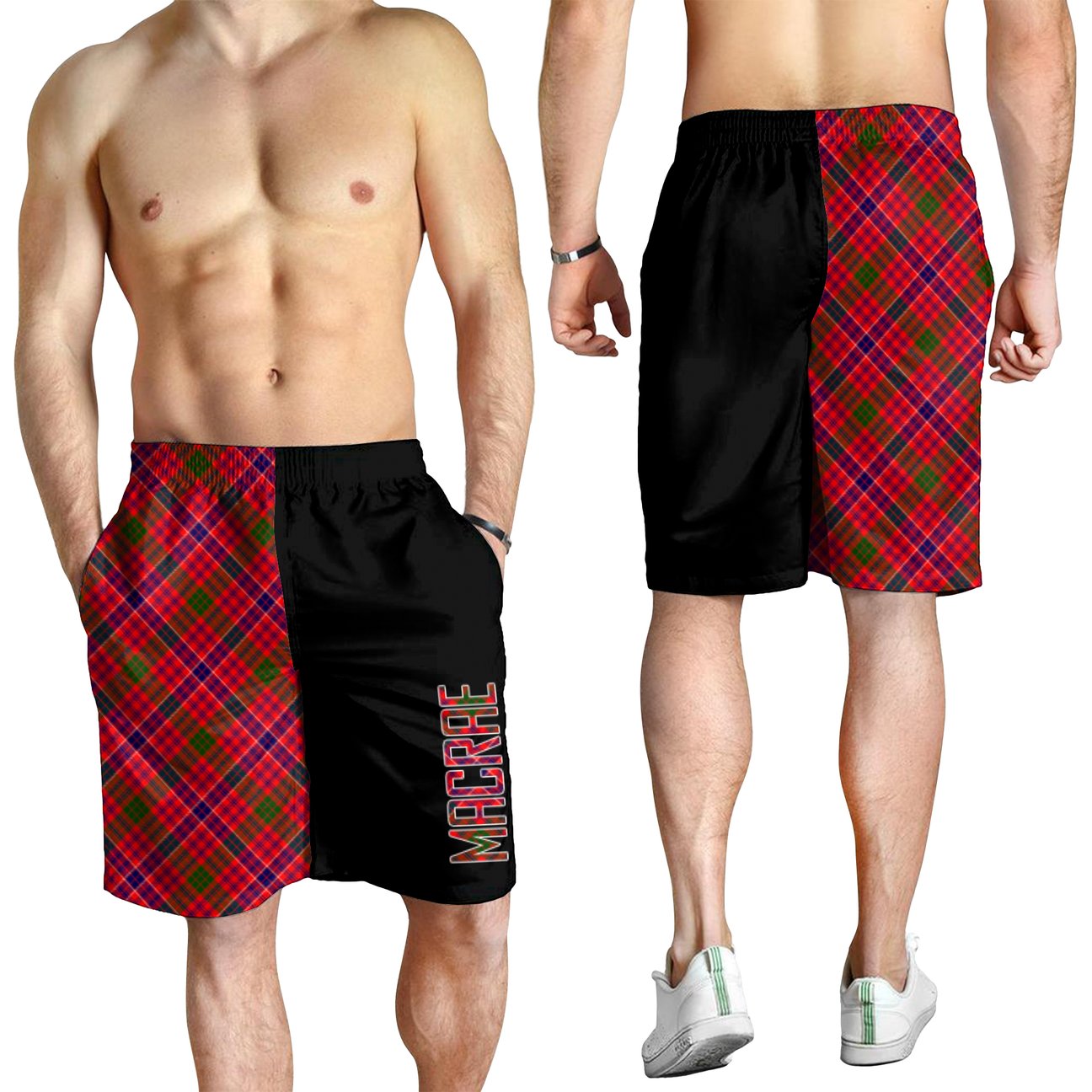 MacRae Modern Tartan Crest Men's Short - Cross Style