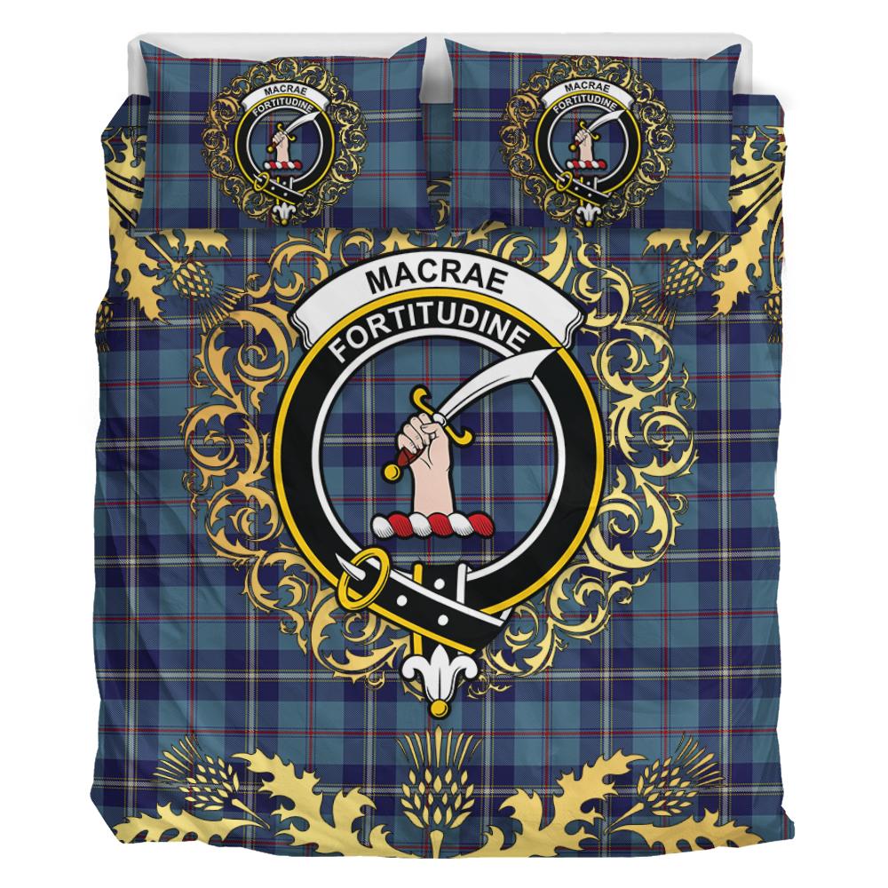 MacRaes of America Tartan Crest Bedding Set - Golden Thistle Style