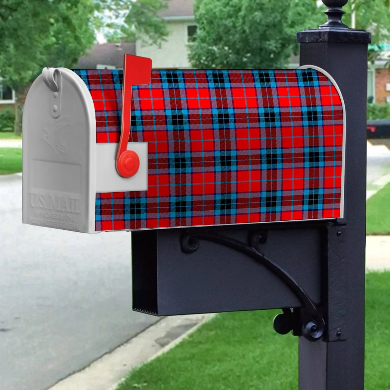 MacTavish Modern Tartan Crest Mailbox
