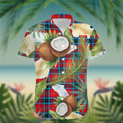 MacTavish Tartan Hawaiian Shirt Hibiscus, Coconut, Parrot, Pineapple - Tropical Garden Shirt