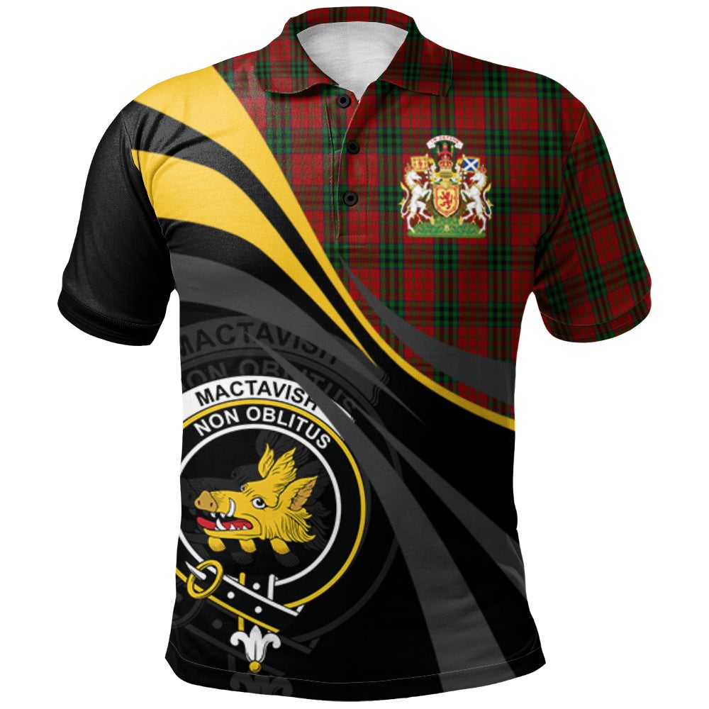 MacTavish 01 Tartan Polo Shirt - Royal Coat Of Arms Style