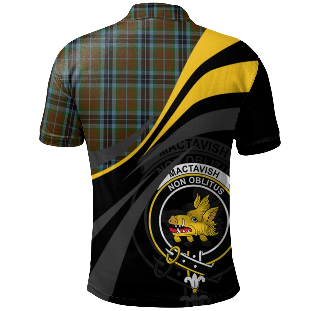MacTavish Hunting Tartan Polo Shirt - Royal Coat Of Arms Style