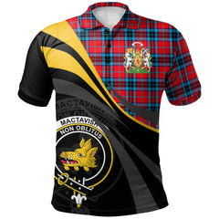 MacTavish Modern Tartan Polo Shirt - Royal Coat Of Arms Style