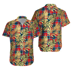 MacTavish Modern Tartan Vintage Leaves Hawaiian Shirt