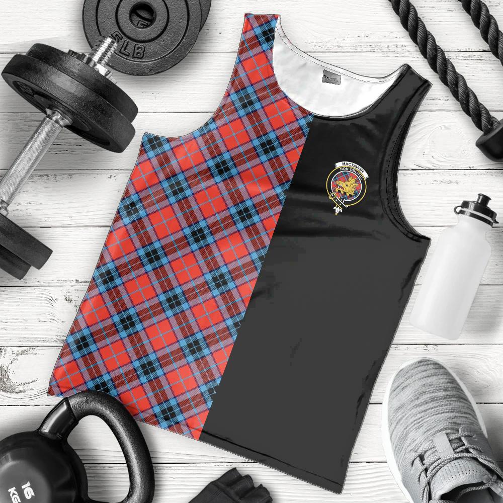 MacTavish Modern Tartan Crest Men's Tank Top - Cross Style