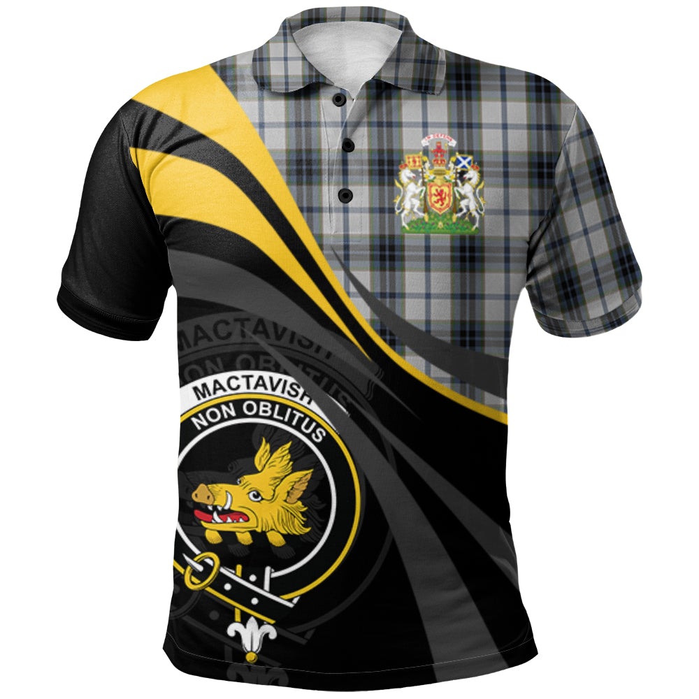 MacTavish of Dunardry Dress Tartan Polo Shirt - Royal Coat Of Arms Style