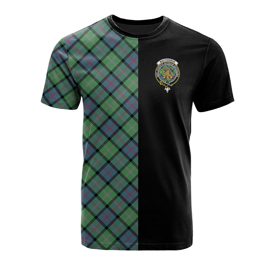 MacThomas Ancient Tartan T-Shirt Half of Me - Cross Style