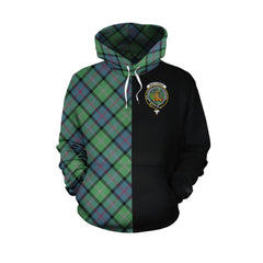 MacThomas Ancient Tartan Hoodie Half of Me - Cross Style