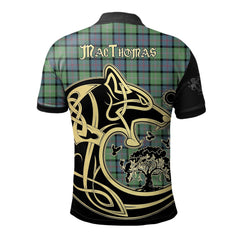 MacThomas Ancient Tartan Polo Shirt Viking Wolf