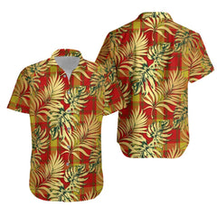 Maguire Black Tartan Vintage Leaves Hawaiian Shirt