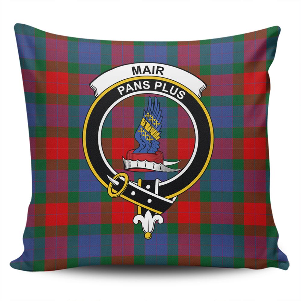 Scottish Mar Tartan Crest Pillow Cover - Tartan Cushion Cover