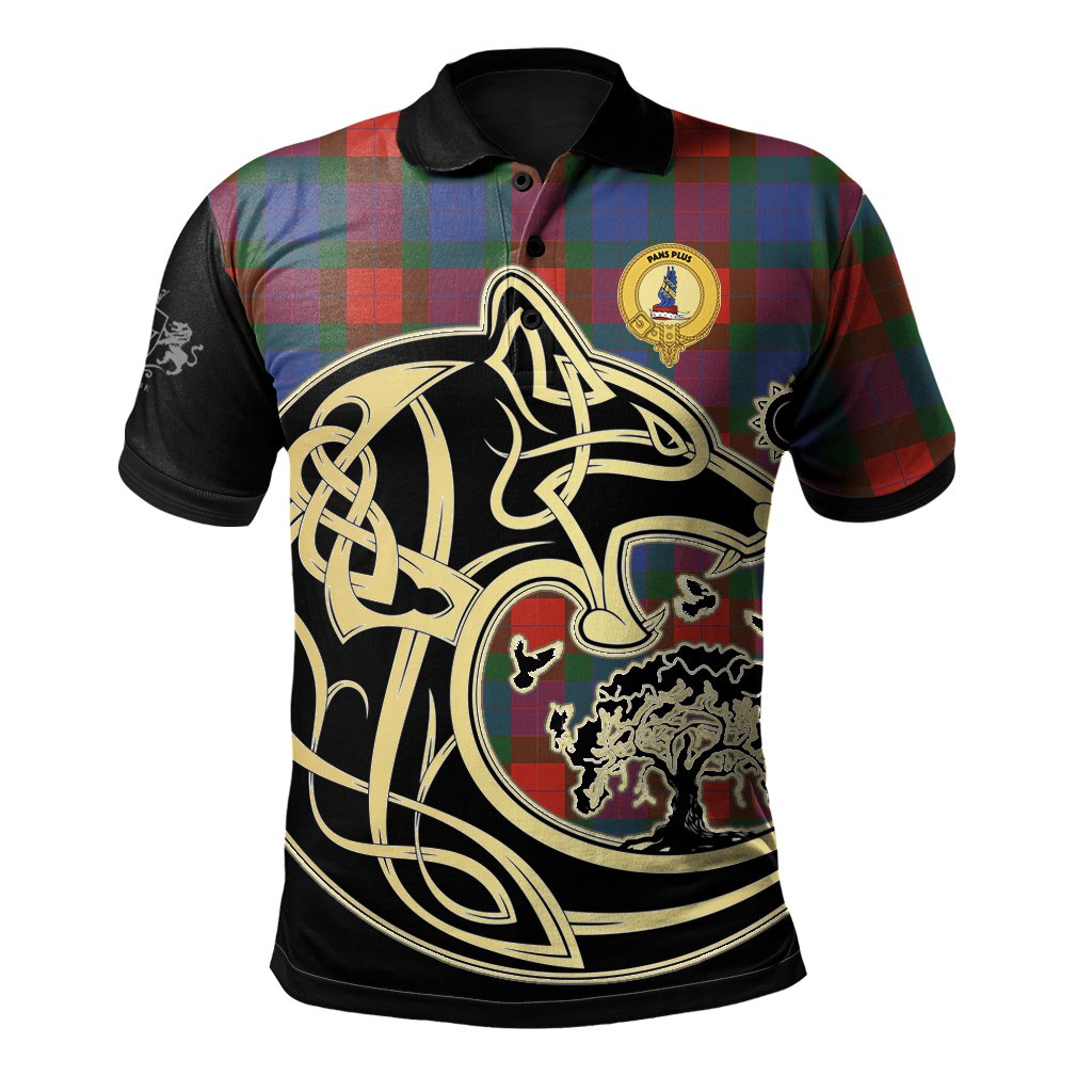 Mar Tartan Polo Shirt Viking Wolf