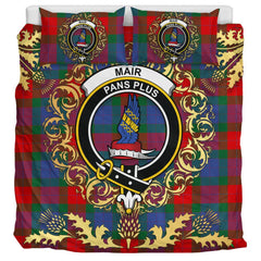 Mar Tartan Crest Bedding Set - Golden Thistle Style