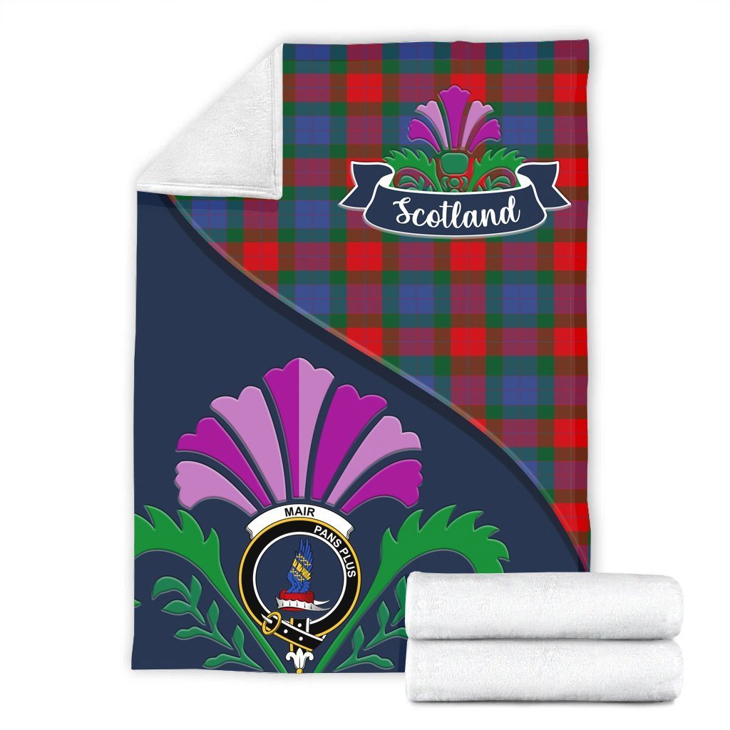 Mar Tartan Crest Premium Blanket - Thistle Style