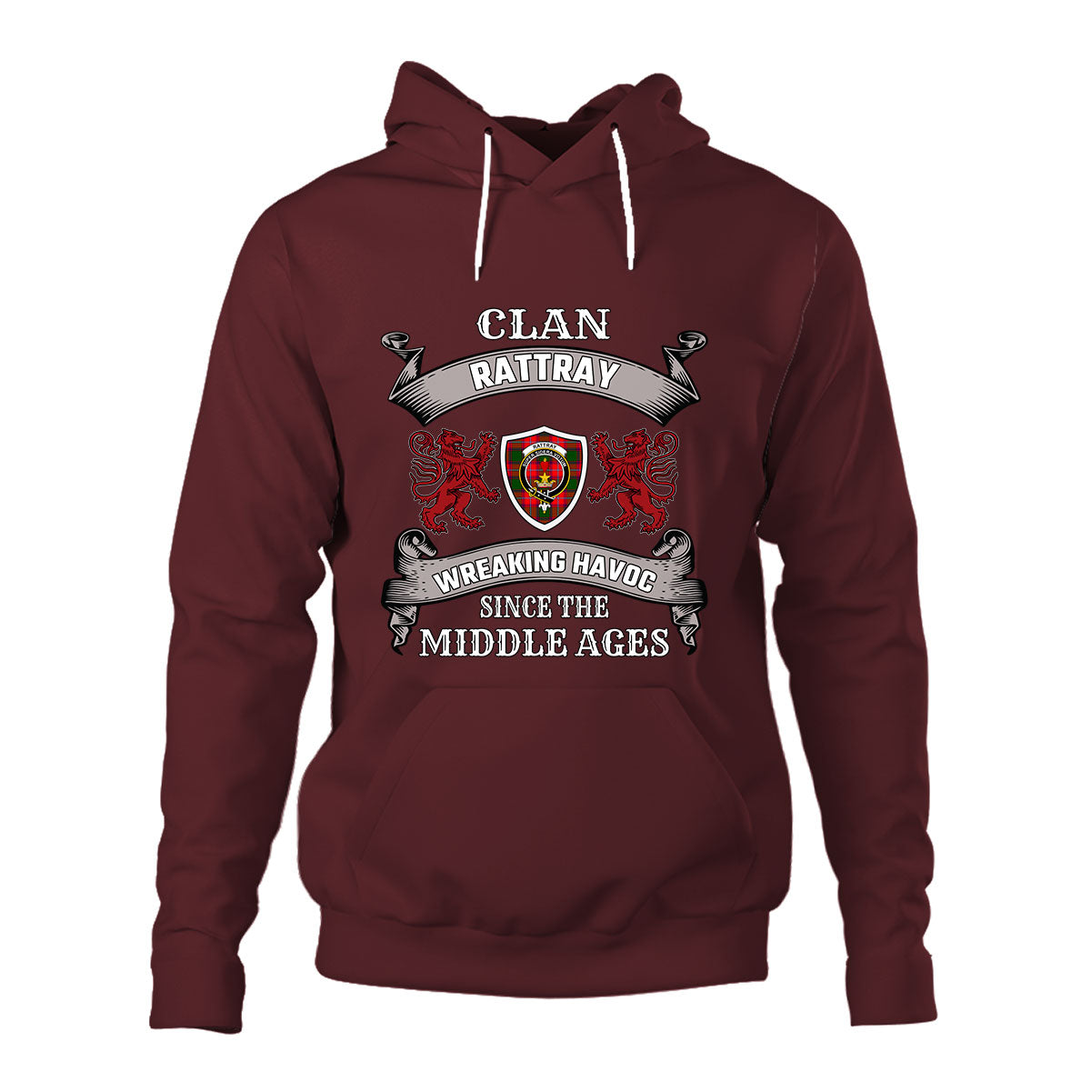 Rattray Family Tartan - 2D Unisex Hoodie