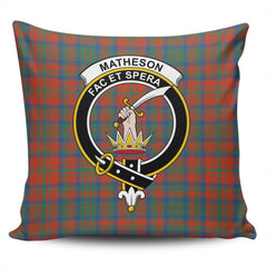 Scottish Matheson Ancient Tartan Crest Pillow Cover - Tartan Cushion Cover
